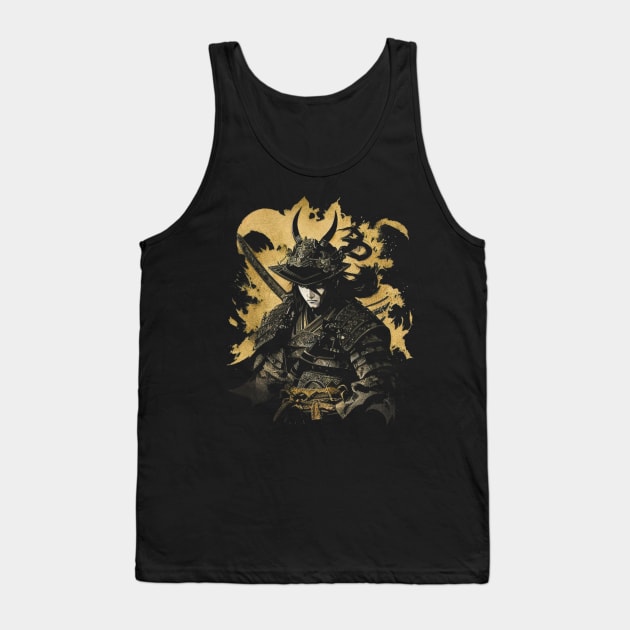 Feudal Japan Samurai - Ancient Scroll Tank Top by HideTheInsanity